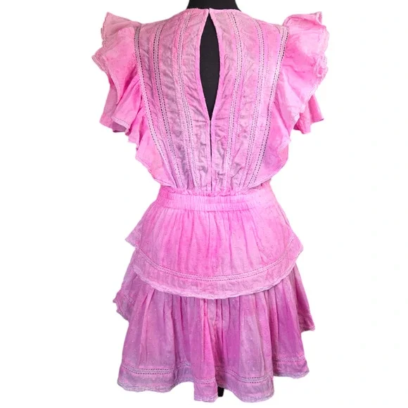 LoveShackFancy Natasha Dress Begonia Hand Dye - Picture 6 of 7